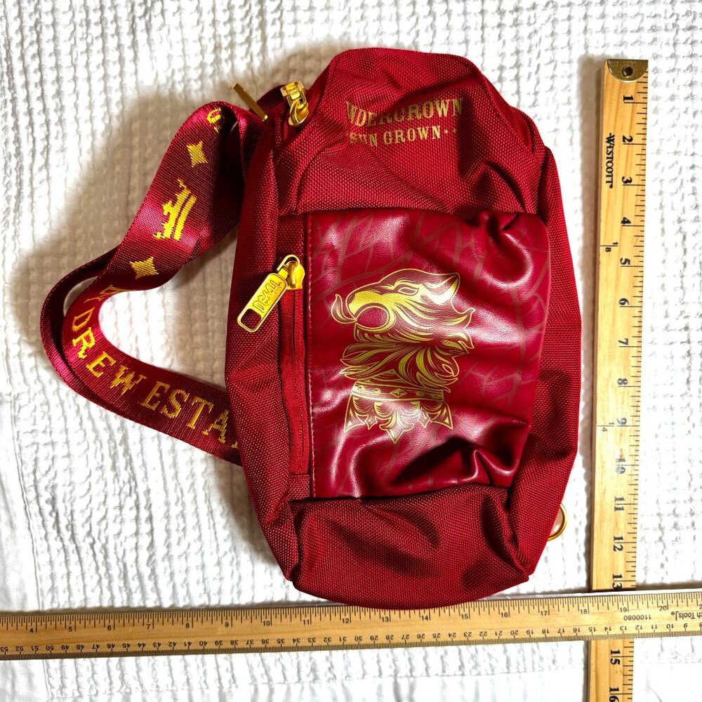 Undercrown Sun Grown Red Sling Bag By Drew Estate Adjustable Strap Gold Accents - Picture 14 of 15